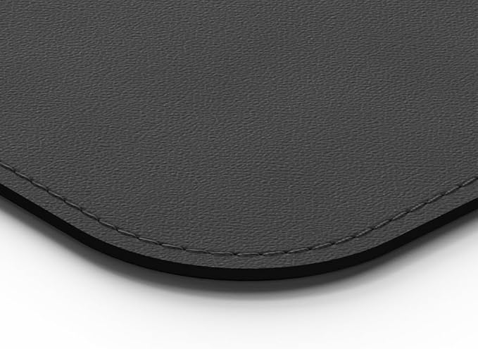 POUT TekDec Mat – Vegan Leather Desk Pad (31.5×13.4in / 80×34cm), Water-Resistant Surface, Anti-Slip Base, Scratch & Heat Protection, Multi-Functional Writing & Mouse Pad – Danish Black