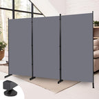 Room Divider 6FT Single Panel Privacy Screen, 102'' Wide Fabric Indoor Room Divider Wall Divider for Room Separation, Portable Room Partitions and Dividers Freestanding Temporary Wall Room Separators