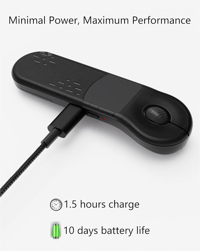 Air Mouse for PC/iOS/Android with Touchpad Rechargeable Wireless Presentation for PPT Pointer Bluetooth 2.4G Remote Control for PowerPoint/Keynote/Tiktok/Camera/Kindle App (Black)