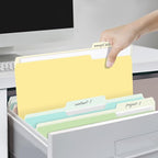 SUNEE File Folders, 100 Pack Manilla Folders 8.5 x 11, 10 Colors Folder Office Organization Home School Folders for Documents Files Paper