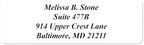 White Personalized Return Address Labels Without Dispenser - Roll of 250 Custom Stickers