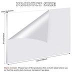 Roowest 2 Pcs 24 x 48 Inch, 1/8 Inch Thick Clear Acrylic Plexiglass Sheets Transparent Plastic Panels Sheets Cut to Size Cast Acrylic Board Panel with Protective Film for Craft DIY Project Sign Frame