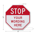 SmartSign Custom STOP Sign 18"x18" 3M Laminated EG Reflective 80 mil Aluminum, Personalized Metal Sign for Outdoor, Parking Lots, Gate, Garages, USA-Made