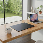 Dacasso 24" x 19" Black Leatherette Luxury Desk Pad Blotter w/Out Side Rails for Writing - Executive Desk Surface Protector & Essential Office Decor