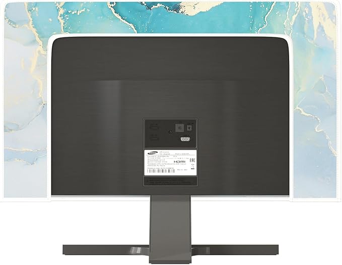 Baocicco Blue Green Marble TV Display Screen Cover 37, 38, 39 Inch Creative Anti-Static Dustproof Monitor Accessories Laptop LCD Cover Modern Screen Television Decoration for LED LCD OLED TVs