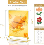 PPH-Sisy Acrylic Sign Holder 8.5X11 Double Sided Table Flyer Holder , Plastic Acrylic Display Stand for Home Office Shop Restaurant (12pcs)
