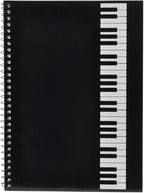 10 Pcs Music Notebook,Music Staff Notebook,50 Sheets/100 Pages Blank Sheet Music Notebook,Music Manuscript Paper,Manuscript Paper Notebook,Spiral NotebookMusic Writing Composition Notebook (10 Pcs Piano Keyboard Black)