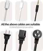 ITUGOU 11PCS Cable Management Cord Holder Organizer, Magnetic Cable Clips Adhesive Wire Keeper, Under Desk for Bedside Nightstand Table Desktop USB Wall Car Office Workspace Accessories (White)