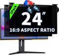 2 Pack Magnetic Hanging Computer Privacy Screen 24 Inch for 16:9 Widescreen Monitor, Removable Privacy Screen Anti Glare Blue Light Computer Screen Privacy Shield, Anti-Scratch 24in Protector Film