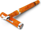 Jaipur V2 Piston Filled Refillable Fountain Pen - Orange Ultra Flex Cursive Pen w/Stainless Steel Nib - Luxury Pens w/Acrylic Body & Ebonite Feed - Fountain Pens for Journaling & Calligraphy