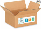 Small Moving & Shipping Boxes 7"L x 5"W x 3"H (25-Pack) - Extra Strength 200 lb vs Regular - Corrugated Packing Boxes for Moving - Durable Moving Box - Box for Packaging by IDL Packaging