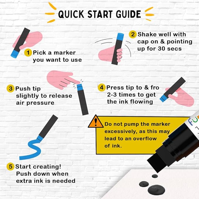 4 Jumbo Black Poster Markers - 15mm Fat Acrylic Paint Markers for Wood, Rock Painting, Plastic, Glass, Metal, Walls, Fabric - Large Thick Permanent Paint Pens for Signs, Board, Teachers