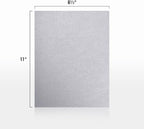 LUXPaper 8.5" x 11" Cardstock | Letter Size | Silver Metallic | 105lb. Cover (192lb. Text) | 50 Qty