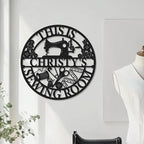 Personalized Metal Sewing Sign Wall Art Custom Sewing Room Name Signs Mother's Day Mom Grandma Gift, Customized She Shed Craft Room Decor Quilting Sign with Last Name & Text