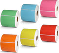 BETCKEY - 3" x 5" Multipurpose & Large Shipping Labels Replacement for Zebra & Label Printer,Premium Adhesive & Perforated[Mixed, 6 Rolls, 2100 Labels]