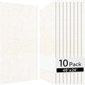 Olanglab Acoustic Wall Panels 10 Pack, 48 x 24 per Acoustic Panels Sound Absorbing, Sound Panels for Home Studio and Office, Plain Light Beige