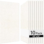 Olanglab Acoustic Wall Panels 10 Pack, 48 x 24 per Acoustic Panels Sound Absorbing, Sound Panels for Home Studio and Office, Plain Light Beige