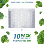 Amiff Silver Thermal Bubble Mailer, 18 x 22 Inches. 10 Pack Metallic Bubble Mailers. Self-Seal Insulated Mailers for Cold Shipping. Padded Envelopes Waterproof. Thermal Bag for Food, Cosmetics
