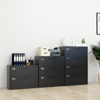 Fesbos Lateral File Cabinet with Lock, 4 Drawer Large Metal Filing Cabinet,Home Office Lockable Storage Cabinet for Hanging Files Letter/Legal/F4/A4 Size-Assembly Required