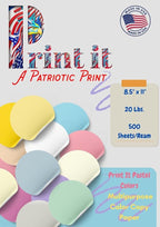 PrintIt Colors Multipurpose Paper, 20 lbs., 8.5" x 11", 500 Sheets/Ream – Premium Colored Copy Paper for Printing, School, and Office Use (Buff)
