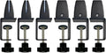 Jhanw Sneeze Guard Support Clips for 1/8" to 0.51" Thick Panel, Adjustable Desk Divider Clips, Aluminum Desk Partition Clamp, Acrylic Plexiglass Partition Clips Black, Desk Privacy Panel Clamps 6 Pack