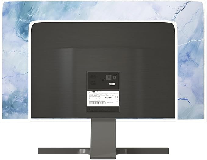 Baocicco Fashion Haze Blue Marble Screen TV Cover Cover 70 Inch Waterproof Full Body Covers for TV Display Screen Weatherproof Television Sleeve Compatible with Television LED LCD OLED TV