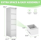 OPTYMIRA Metal File Cabinet with Drawer Heavy Duty Locking File Cabinets Home Office Steel Filing Cabinet Vertical File Cabinets for Legal/Letter Size File,Assembly Required