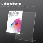 xydstay 3 pack 8.5x11 Acrylic Sign Holder for Picture Frames, L Shape Clear Plastic, Plastic Sign Holder,Menu Holder, Unbreakable Table Sign Holder for Restaurant, Office, School, Store and Home Use