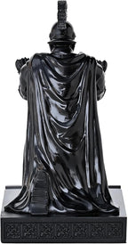 CYXStar Roman Praetorian Prefect Warrior Knight Pen Holder Desk Ornament Resin Praetorian Guard Mobile Phone Stand Desk Accessories and Organizer for Office with a Letter Opener (Black)