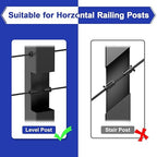 BLIKA Upgraded 20 Pack Stainless Steel Black Protector Sleeves for 1/8" 5/32" or 3/16" Deck Cable Railing, for Metal Posts, T316 Marine Grade, Cable Railing Protector Sleeves, Cable Railing Post Kits