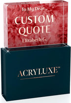 Personalized Gifts, Custom Quote Block Letter Board,Crystal-Clear Acrylic With Gift Box,17 Styles, Holiday and Christmas Gift for Mom, Dad, Girlfriend, Him or Her, Husband, Wife (5"x7, Rosy)