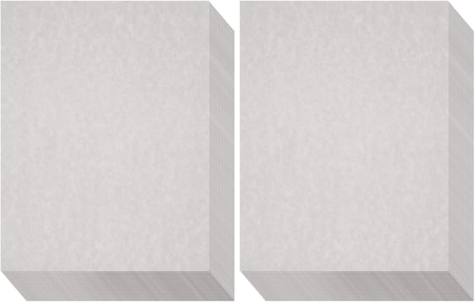 Best Paper Greetings Certificate Paper - 8.5 x 11 in Light Gray - Vintage 90 GSM Textured Parchment Paper for Printing & Writing Diplomas & Award Certificates - 96 Sheets