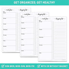 321Done Meal Planning Notepad - 50 Sheets (5.5x8.5) - Perforated Weekly Meals Planner Shopping List Menu Groceries Grocery List, Tear Off Memo Pad - Made in USA - Simple Script