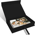 Sprsthai 5x7 Archival Photo Storage Box with Lid – Stackable Memory Keepsake Organizer for Photos, Certificates, Jewelry & Scrapbooking Supplies Black