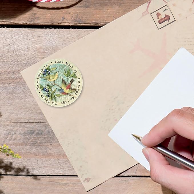 Colorful Images Botanical Brights Return Address Mailing Labels, Personalize with Name & Addresses, Set of 144 Self Adhesive, Easy Peel Flat Label Sheets, 1-½" Across, 4 Designs