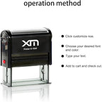 Custom Stamp Self Inking - 4-Line Personalized Address Stamps | US-Made Return Address Labels | Replaceable Ink & Multi-Scene Use, Medium