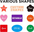 Custom Stickers Personalized Labels - Customized Stickers with Any Design Image Logo Text,Custom Stickers for Business Logo,Custom Thank You Label Stickers,100 Labels (Scalloped,1.5"x1.5")