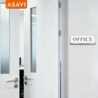 ASAVI “OFFICE” Acrylic Door Sign – Waterproof & Fade-Resistant Office Label with Strong Adhesive + Pre-Drilled Holes (8.7"x3") | Ideal for Doors and Walls in Offices, Lobbies, and Workspaces (White)