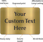 SmartSign Custom Brass Sign - 12" x 18", 40 mil REAL Bugle Brass Metal, Personalized Name Door Sign, Heavy-Duty Premium Engraved Door/Wall Mount Plaque for Business/Office, Gold and Black