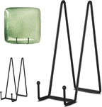 Decolore 3 Pack 14 Inch Black Plate Stand for Display Large Display Easel Table Top Easel for Picture, Decorative Plate, Book, Posters and Plaque