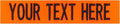Custom Uniform Name Tapes Solid Colors. Neon Orange Fabric, 4 Inch Hook Fastener (Uniform Ready Fastener)