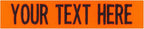 Custom Uniform Name Tapes Solid Colors. Neon Orange Fabric, 3.5 Inch Sew on