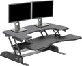 Vari VariDesk Pro Plus 36 - Adjustable Desk Converter with 11 Height Settings - Laptop Sit Stand Desk Riser for Home Office, Table Tops, Workspace - Fully Assembled with Spring Loaded Lift - Black