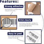 POLYSELLS 1" x2-5/8 Self Adhesive Address Labels, 30UP Blank Shipping Labels, FUSKU, FBA Mailing Labels for Inkjet and Laser Printer, 7500 Sticker Labels (250 Sheets), 30 Labels per Sheet