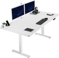 VIVO Electric 71 x 36 in Standing Desk, Memory Height Adjustment, 1B Series, Holds 220 lbs, White Top White Frame, DESK-KIT-1W7W-36