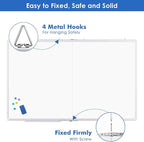 White Board Dry Erase 60x48, Large Magnetic Whiteboard Maxtek Dry Erase Boards for Wall, Aluminum Presentation Wall-Mounted Marker Board with a Long Pen Tray for School, Classroom, Office & Home