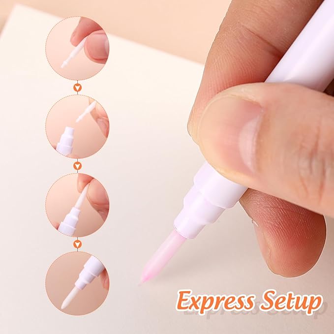 50pcs Acrylic Paint Pen Replacement Nibs 50pcs Markers Pen Tip Refillable Paint Pen Nibs for Paint Markers (0.7mm Pen)