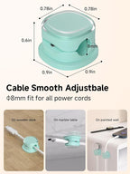 Magnetic Cable Clips, Adjustable Cord Holder Management, Adhesive Wire Keeper Organizer for Home Office Desk Phone PC Car Wall Desktop Nightstand Appliance (9-PCS Cyan)