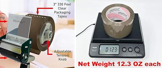 iMBAPrice 3-Inches Brown/Tan Color Shipping Packaging Tape 6 Roll of 110 Yard (6 x 330 Feet) Long 3" Packing Tape for Sealing Boxes, Packaging Parcels, Moving and Storage