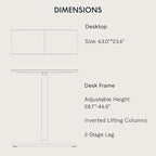 FitStand Adjustable Standing Desk, 63x24 Inches Home Office Desk with Memory Preset Computer Workstation Maple Top + White Frame